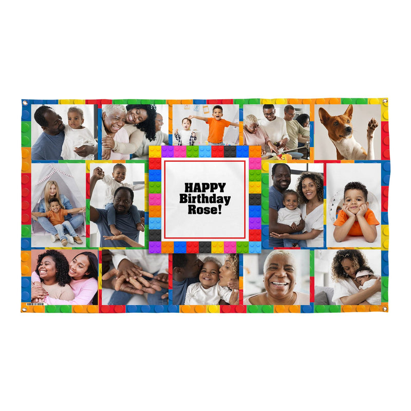 Kids Photo Banner - Lego - Edit text - 5FT X 3FT