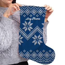 Knitted Christmas Pattern - Personalised Christmas Stocking