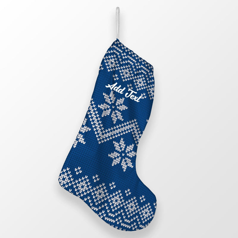 Knitted Christmas Pattern - Personalised Christmas Stocking