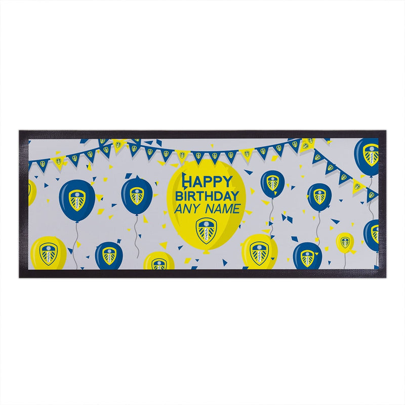 Leeds United FC - Balloons Personalised Bar Runner - Officially Licenced