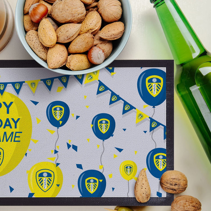 Leeds United FC - Balloons Personalised Bar Runner - Officially Licenced