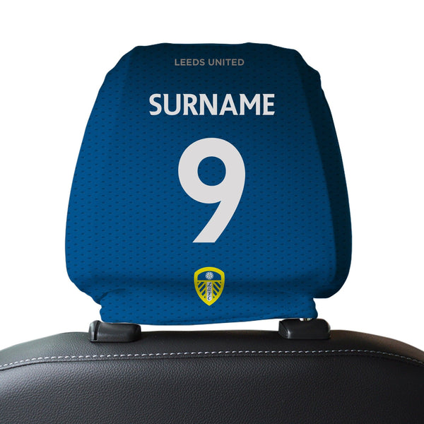 Leeds United FC - Name and Number Headrest Cover - Officially Licenced