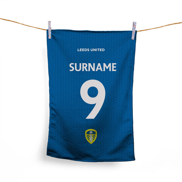 Leeds United FC - Name and Number Personalised Tea Towel - Officially Licenced