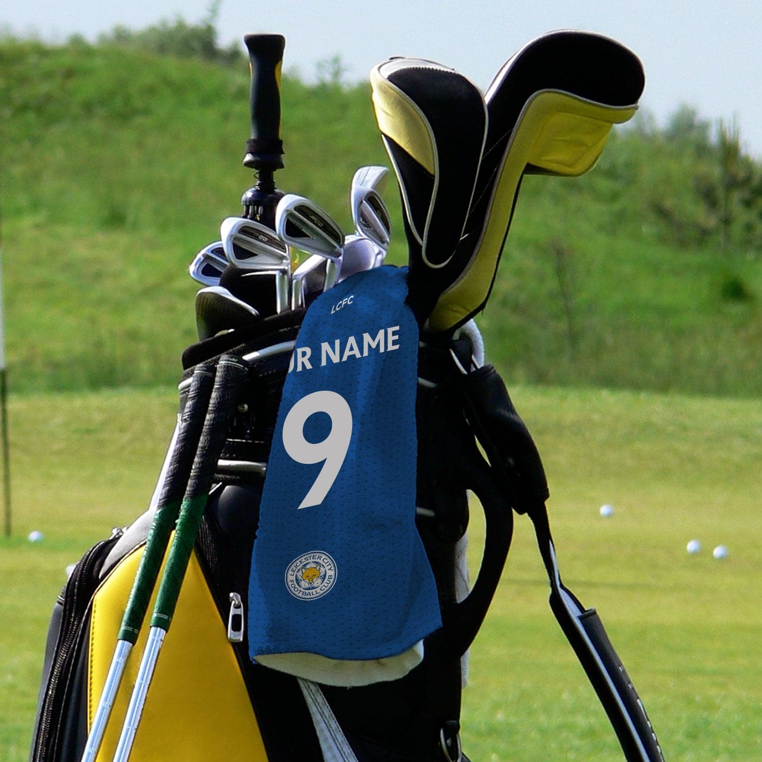 Leicester City FC - Name and Number Golf Towel - Officially Licenced