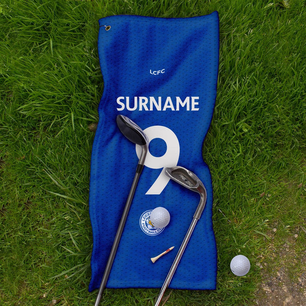Leicester City FC - Name and Number Golf Towel - Officially Licenced