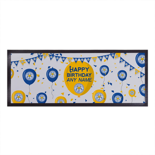 Leicester City FC - Balloons Personalised Bar Runner - Officially Licenced