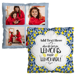 Lemons Make Lemonade- 4 Photo - 45cm Personalised Cushion