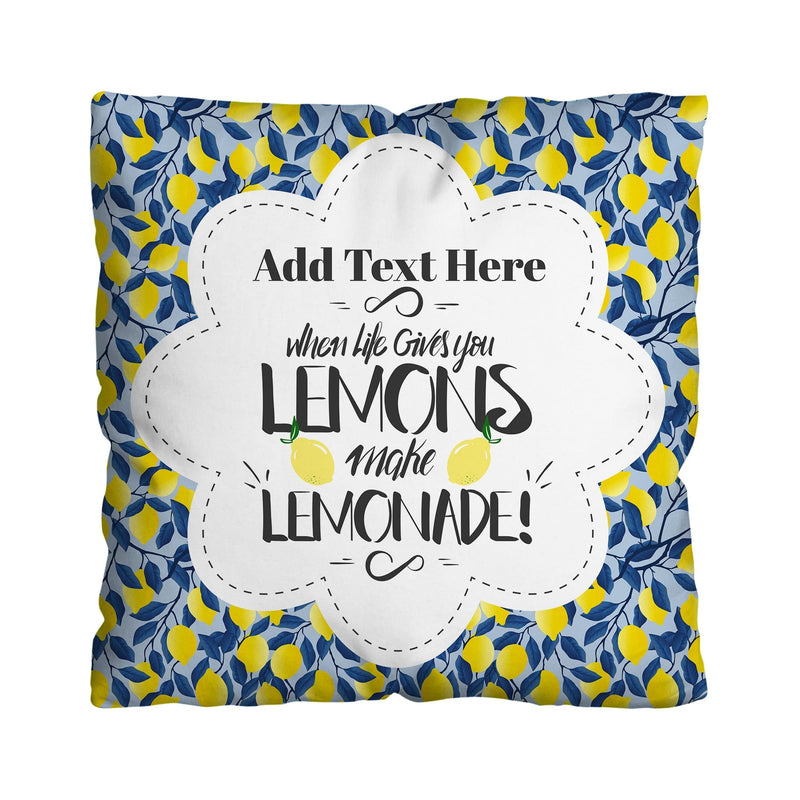 Lemons Make Lemonade- 4 Photo - 45cm Personalised Cushion