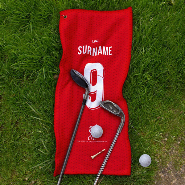 Liverpool FC - Name and Number Golf Towel - Officially Licenced