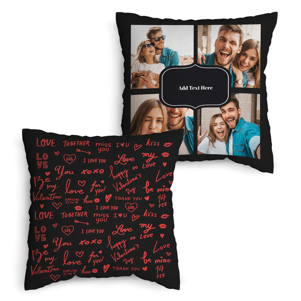 Personalised Love Notes - 4 Photo 45cm Cushion