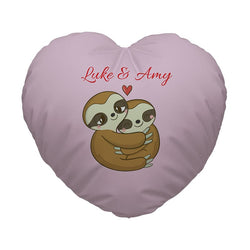 Heart Shaped Cushion - Love Sloths