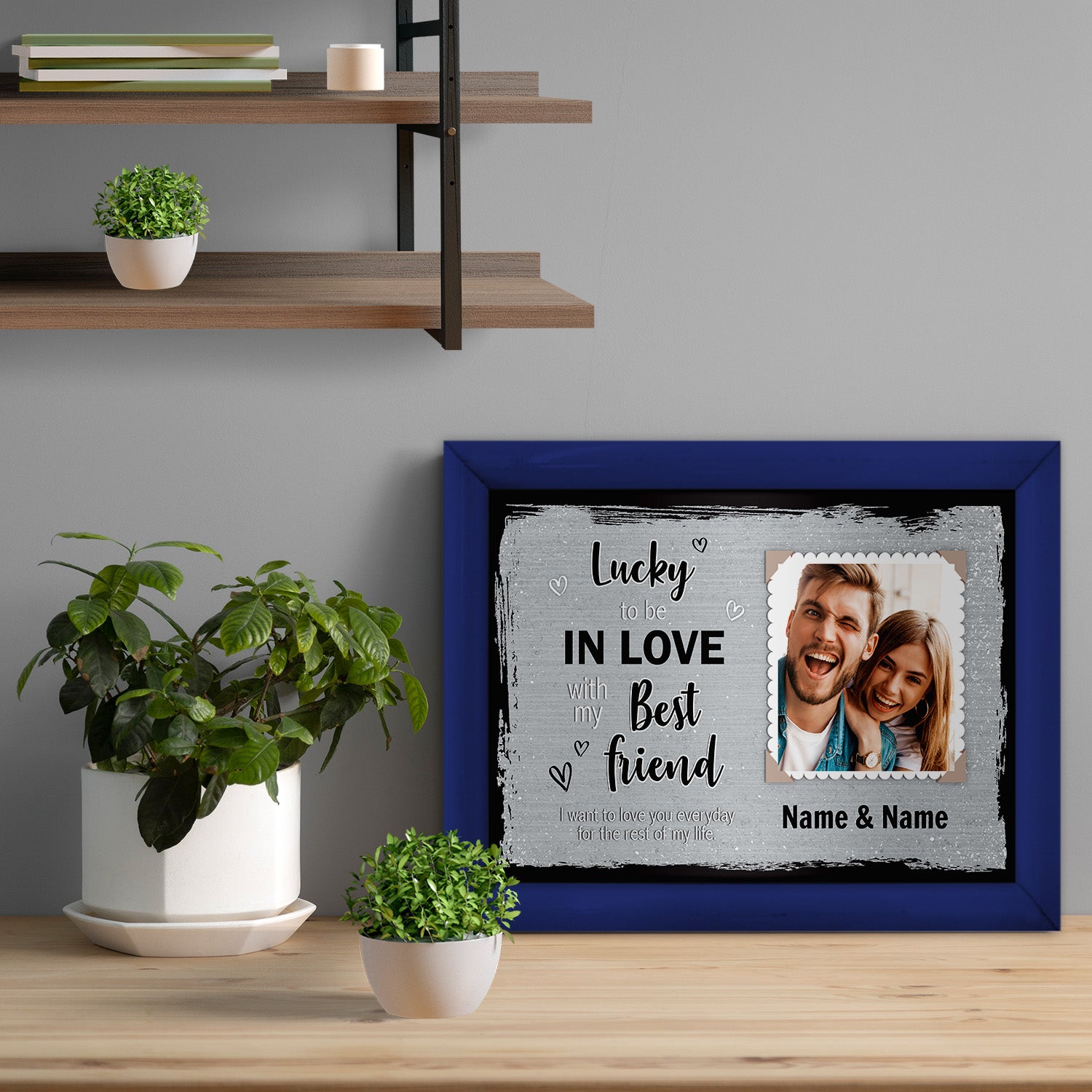 Personalised 'Lucky to be' - A4 Metal Sign Plaque