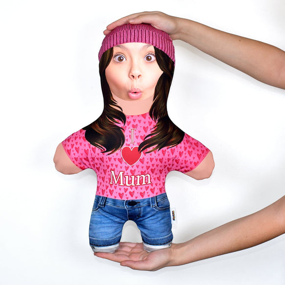 Pink Love Heart Top - Personalised Mini Me Doll