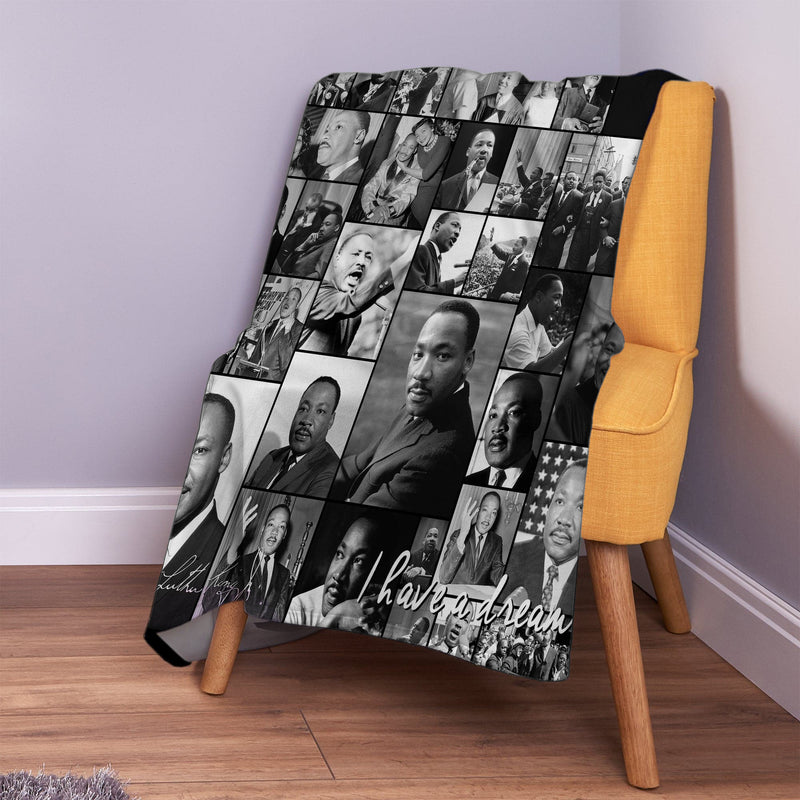 Personalised Celebrity Montage -  Martin Luther King Fleece Throw