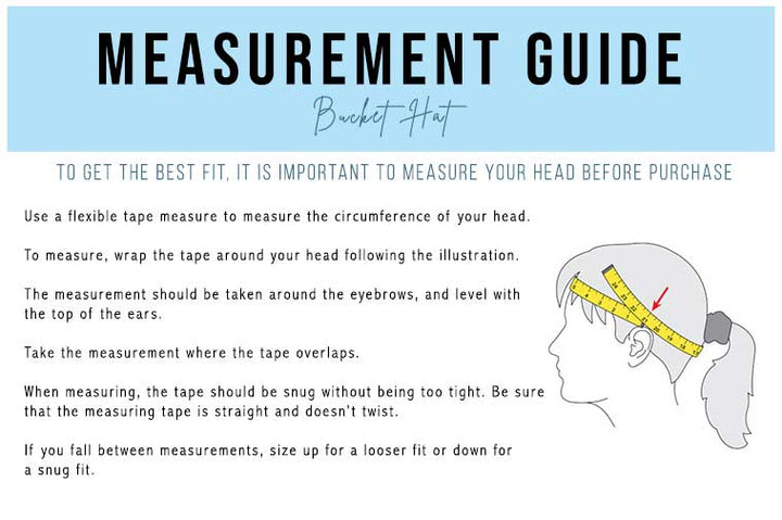 Bucket Hat Measurement Guide