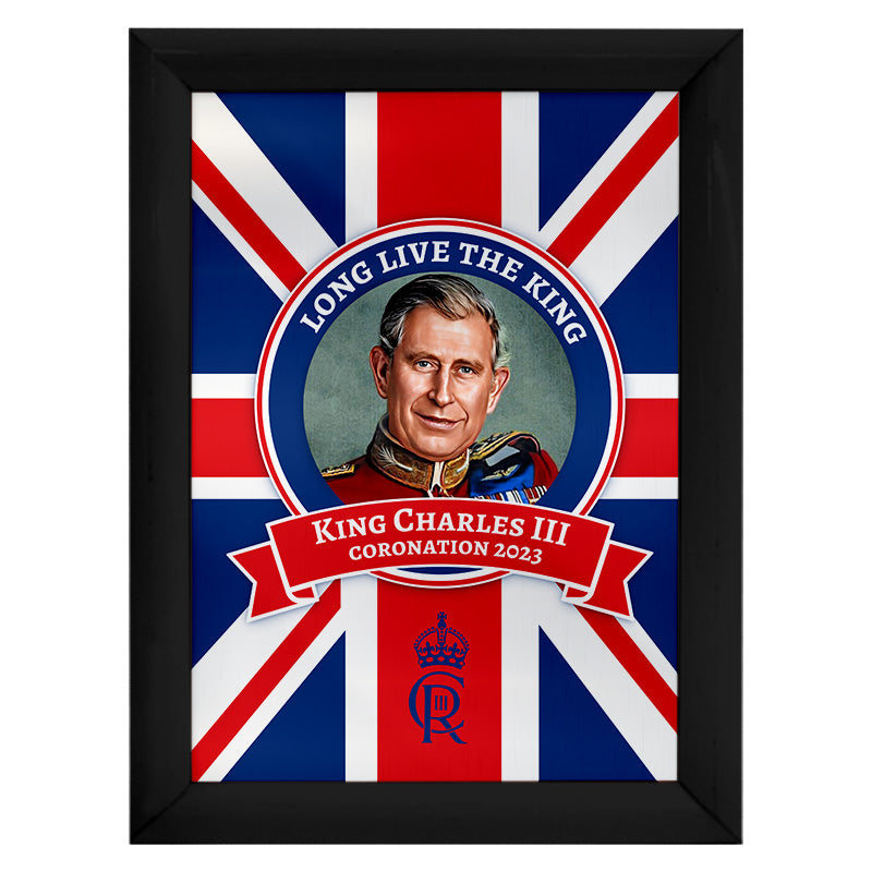 King Charles Coronation - A4 Metal Sign Plaque - Frame Options Available