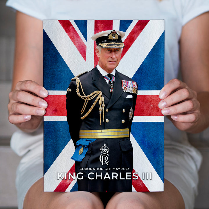 King Charles Coronation - Uniform - A4 Metal Sign Plaque - Frame Options Available