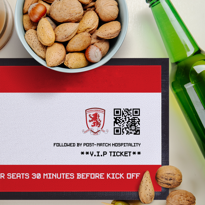 Middlesbrough FC - Football Ticket Personalised Bar Runner - Officially Licenced