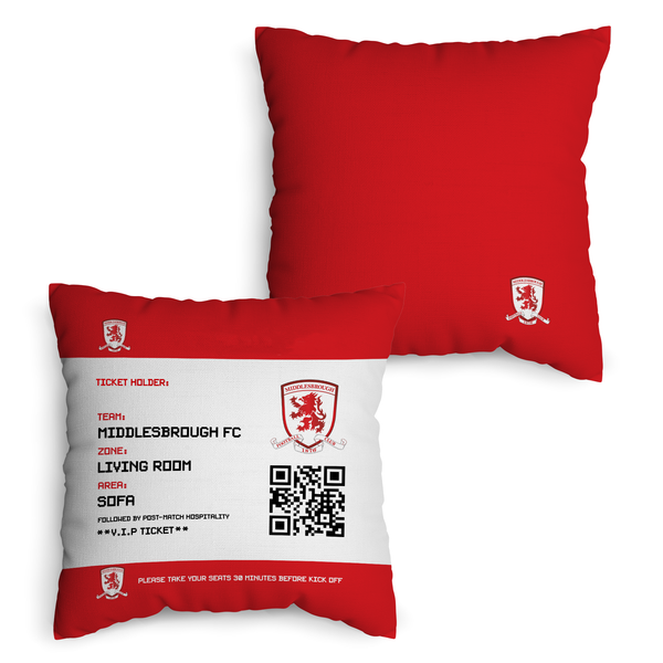 Middlesbrough FC - Football Ticket 45cm Cushion - Officially Licenced