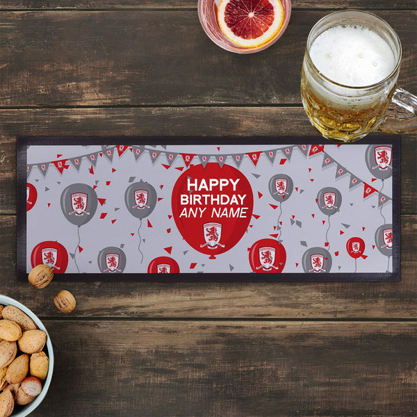 Middlesbrough FC - Balloons Personalised Bar Runner - Officially Licenced