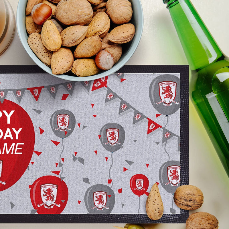 Middlesbrough FC - Balloons Personalised Bar Runner - Officially Licenced