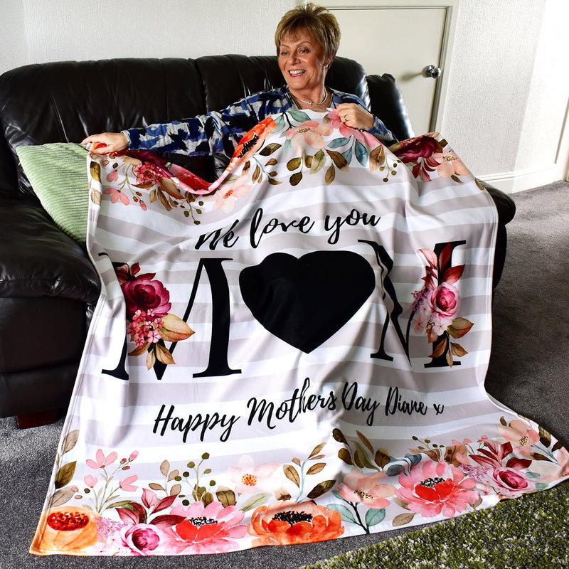 Personalised Text - Mum - Gran - Aunty-  Sentiment Fleece Blanket