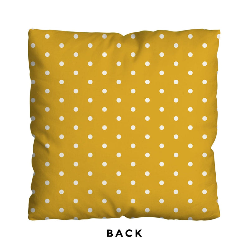 Yellow Polka Dot Photo - 45cm Cushion