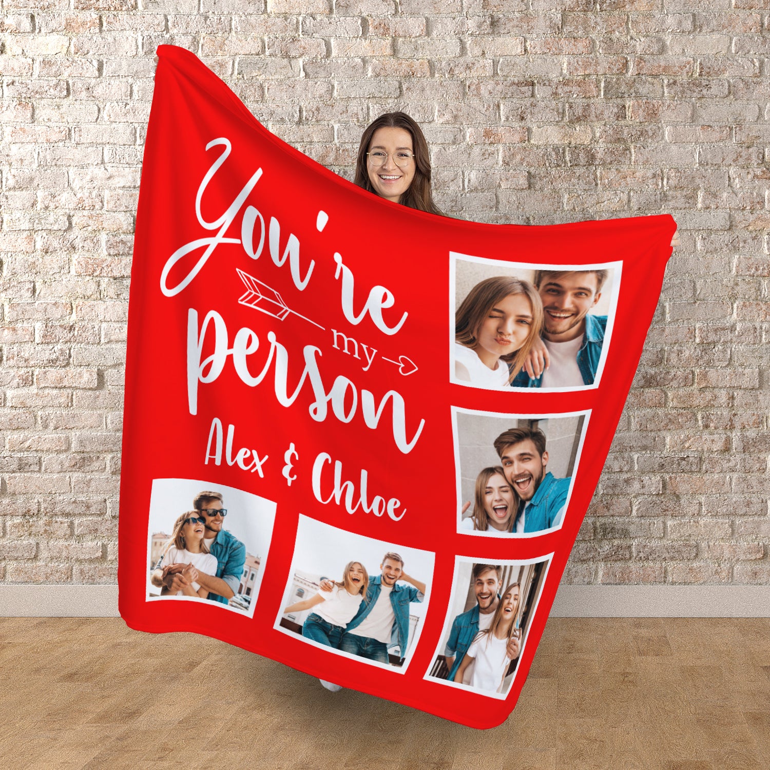 Personalised You're My Person - Custom Colour - 150 x 150cm Photo Fleece Blanket