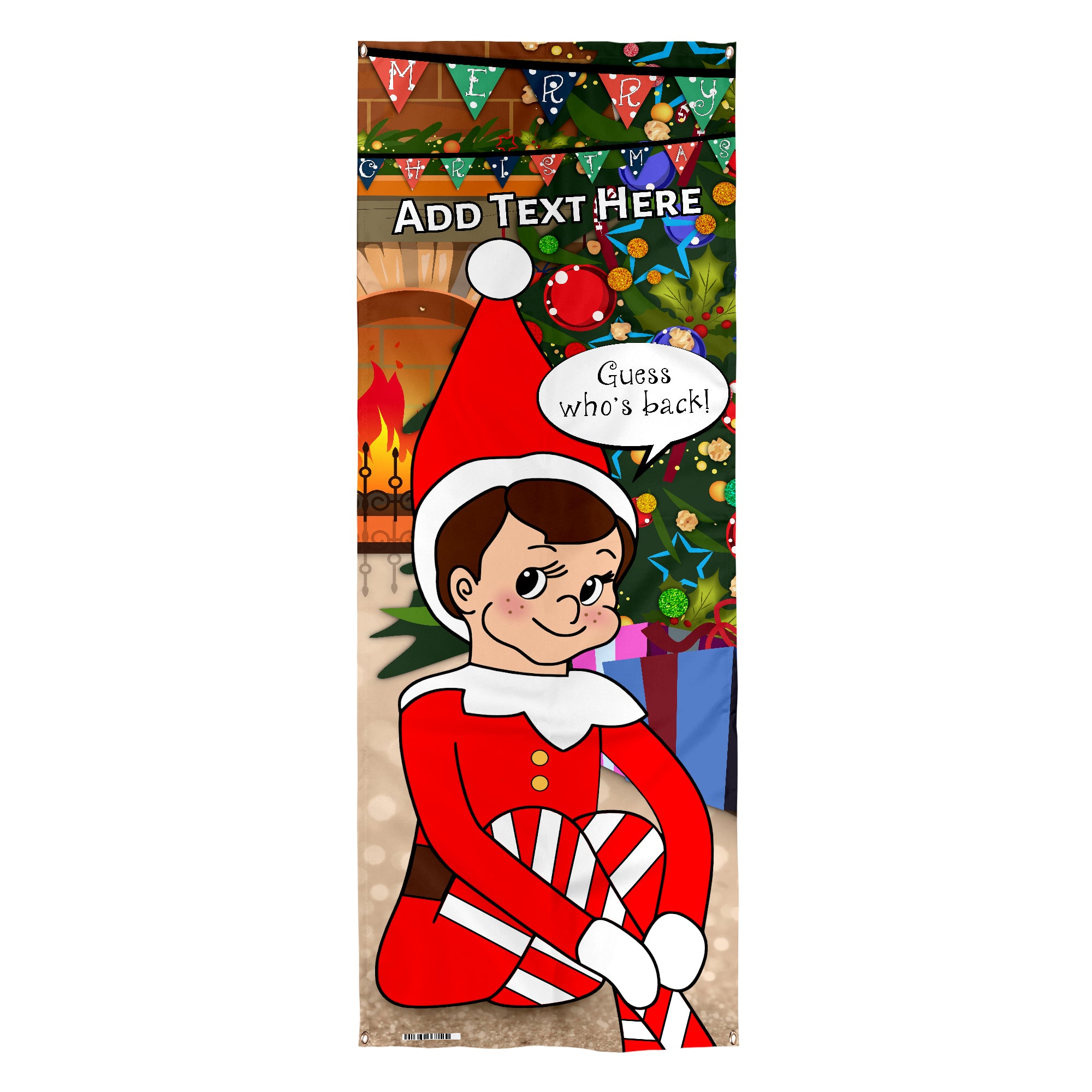 Personalised Naughty Elf - Door Banner