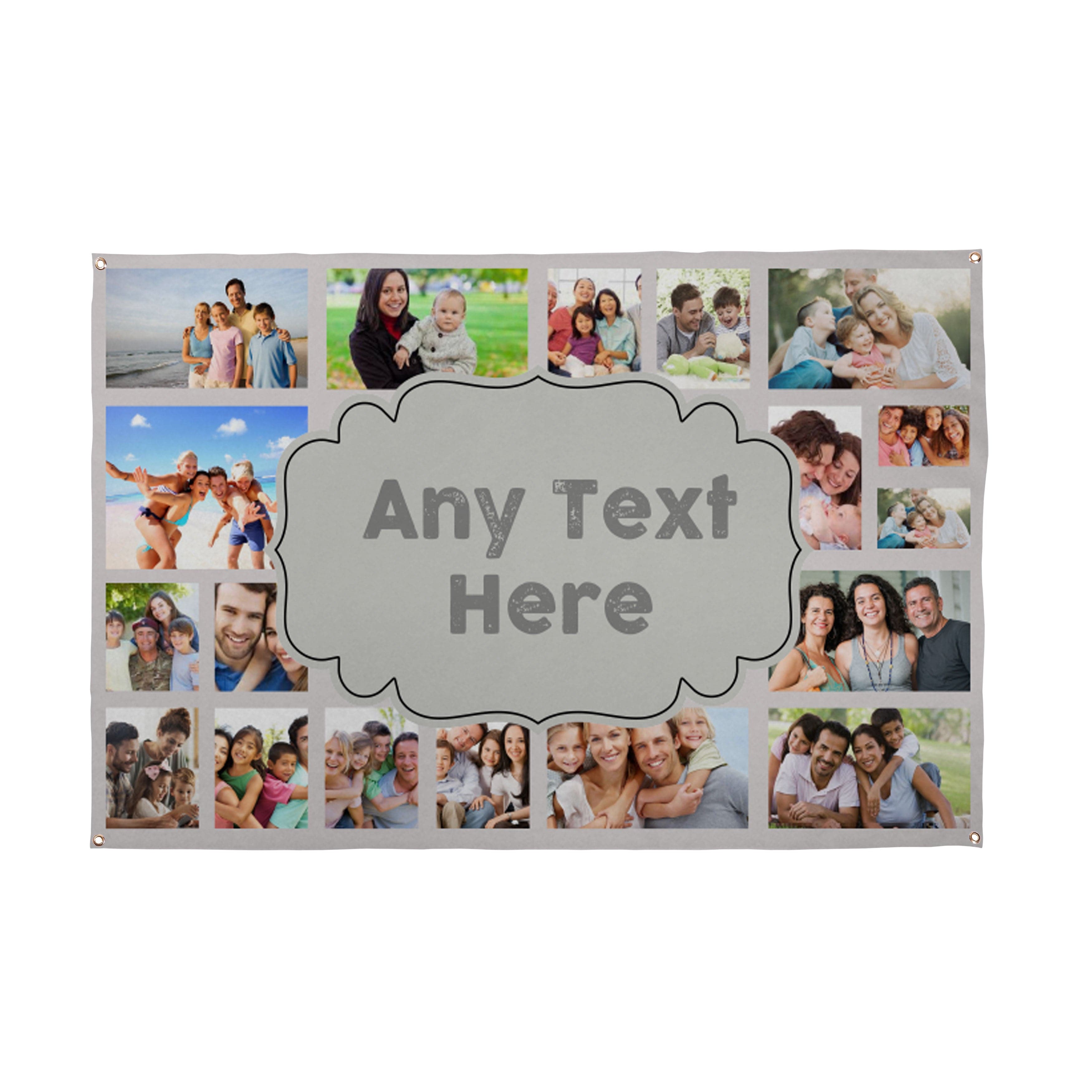Create Your Own Banner | Personalised Photo Collage Banner UKPersonalised Any Text and Colour - Photo Banner - 5ft x 3ft