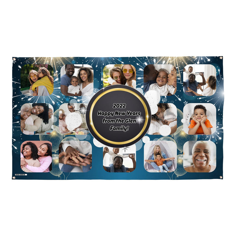 Any Occasion - Blue Firework - photo banner - Edit text - 5FT X 3FTAny Occasion - Blue Firework - Photo Banner - Edit text - 5FT X 3FT