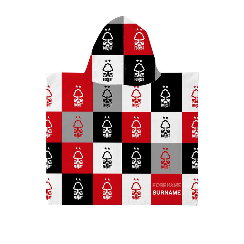 Nottingham Forest FC - Chequered Kids Hooded Towel - Officially Licenced