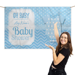 Baby Shower Boy Personalised Banner