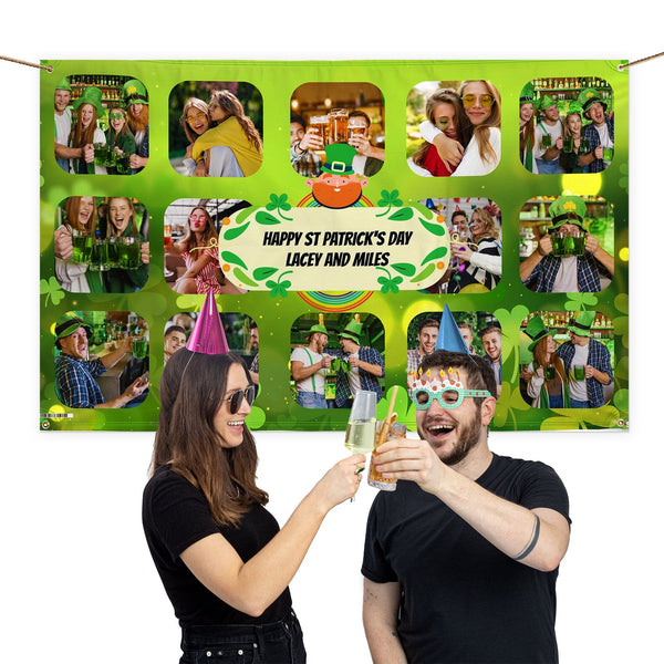 Personalised clover photo banner
