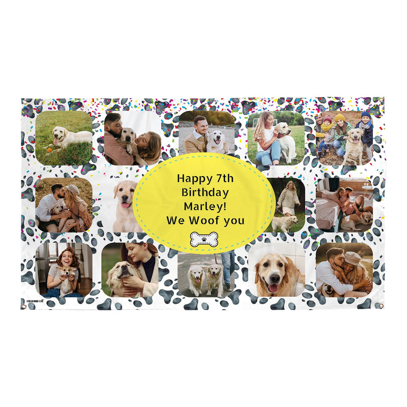 Any Occasion - Pawsome Birthday - photo banner - Edit text - 5FT X 3FTP