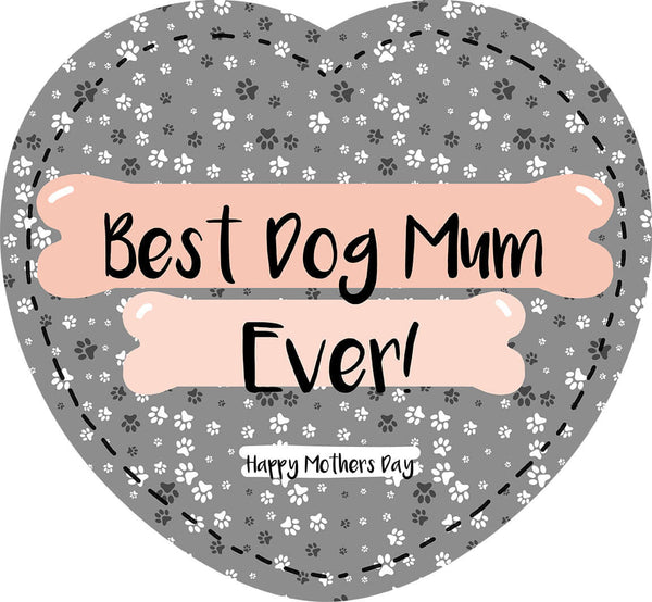 Best Dog Mum Ever - Heart Shaped Photo Cushion