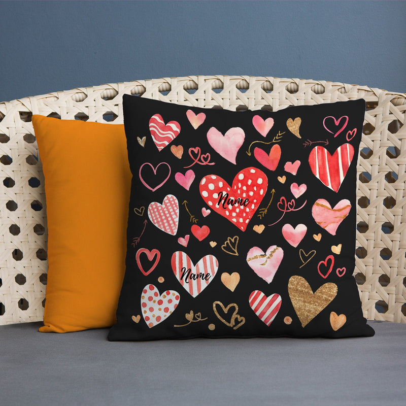 Personalised Hearts - 4 Photo 45cm Cushion