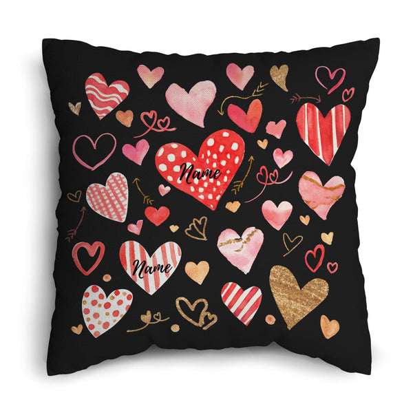 Personalised Hearts - 4 Photo 45cm Cushion