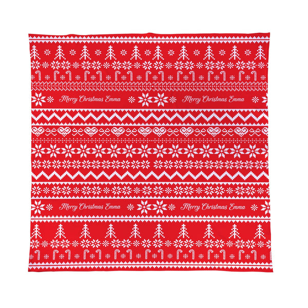 Red Christmas Jumper - Personalised Fleece