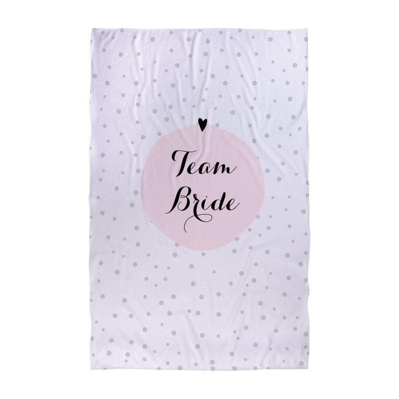 Personalised Polka Team Bride Wedding Towel