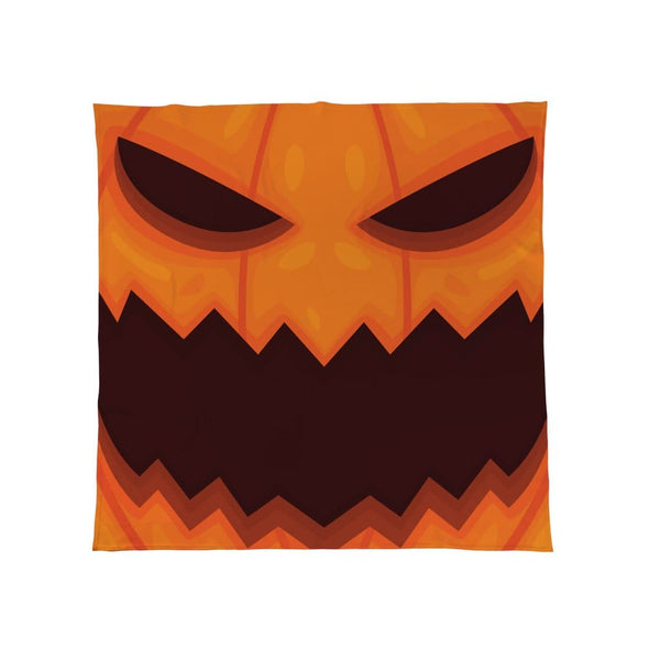 Large Pumpkin Face - Halloween Fleece Throw