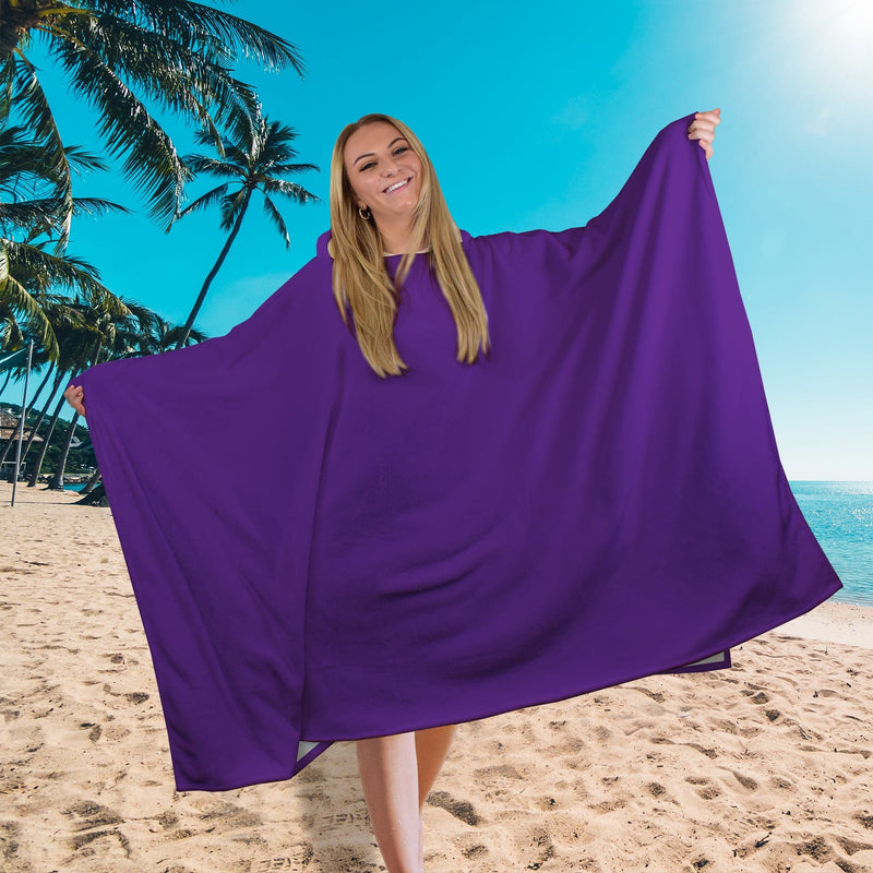 Hooded Towel - Plain Purple