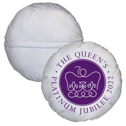 Platinum Jubilee White - Round Cushion - 24"