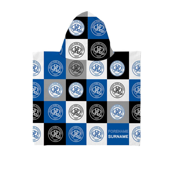Queens Park Rangers FC - Chequered Kids Hooded Towel - Officially Licenced
