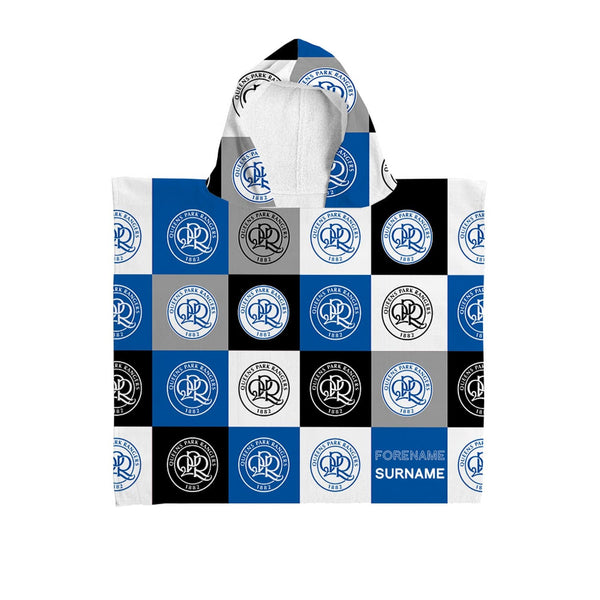 Queens Park Rangers FC - Chequered Kids Hooded Towel - Officially Licenced