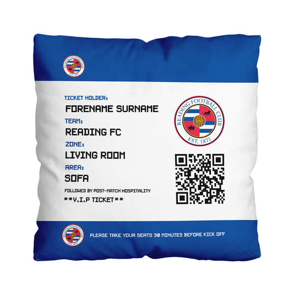 Reading FC - Football Ticket 45cm Cushion - Officially Licenced