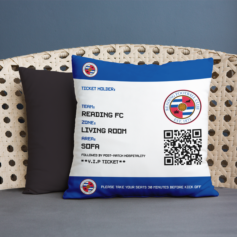 Reading FC - Football Ticket 45cm Cushion - Officially Licenced