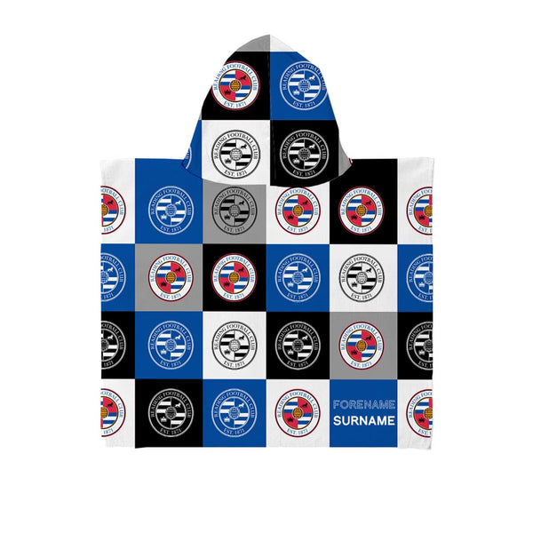 Reading FC - Chequered Kids Hooded Towel - Officially Licenced