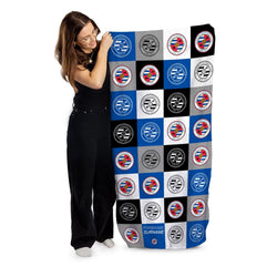 Reading FC Chequered - Personalised Beach Towel 