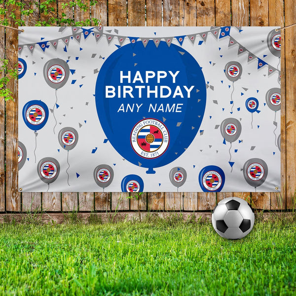 Custom Birthday Banner Personalised Football Gifts Reading FC